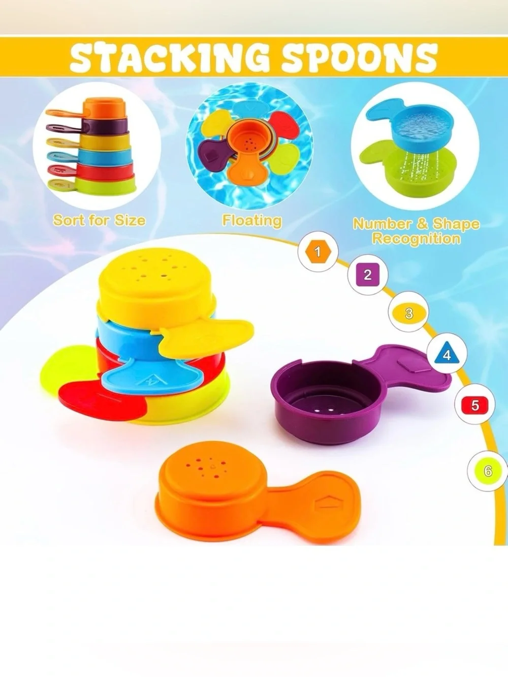 Baby Bath Toys for Kids Ages 1-3, 16 PCS